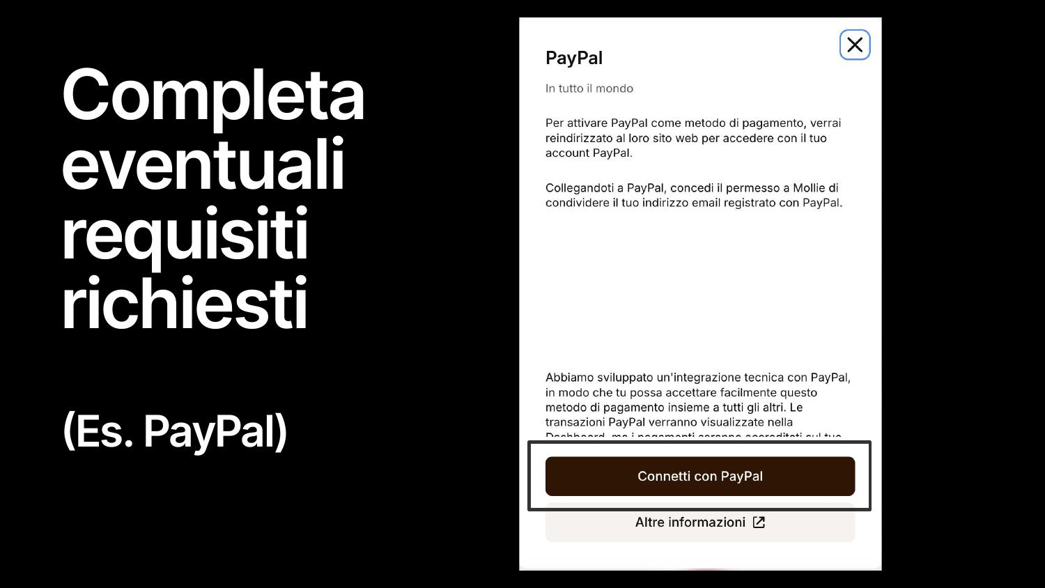 Attivazione PayPal step 1