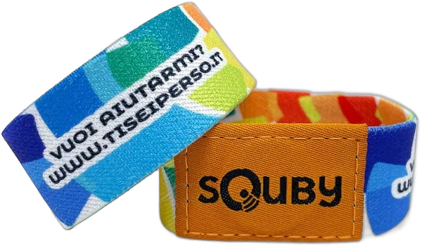 Braccialetti SQUBY in tessuto con chip RFID